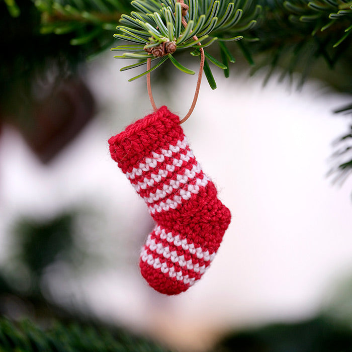 Classic Mini Christmas Stockings - Crochet Pattern